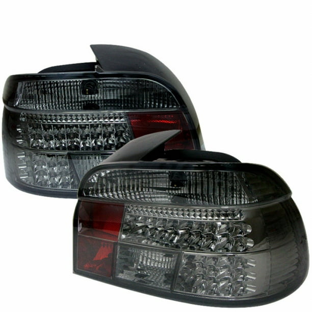 For 97-00 BMW E39 5-Series 528i 540i LED Red/Smoke Rear Tail Lights Brake Lamps 